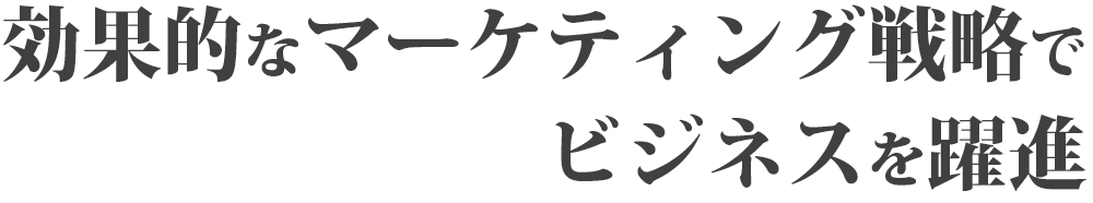 効果的なマーケティング戦略で、ビジネスを躍進